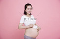 三胎妈妈孕妇人像孕妈咪摄影图配图