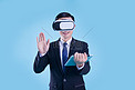 人像眼镜科技虚拟商务VR摄影图配图