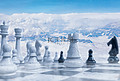 企业文化气势雪山博弈白天国际象棋雪山博弈摄影图配图
