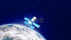 航天科技飞行器夜晚飞行器航天太空漫游摄影图配图