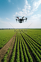 农业种植无人机航拍智慧农业基地