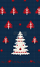 圣诞节圣诞树蓝白红针织纹理背景