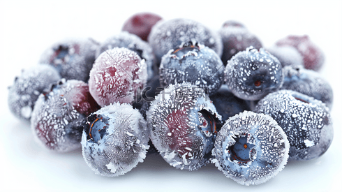 速冻冷冻的水果蓝莓3