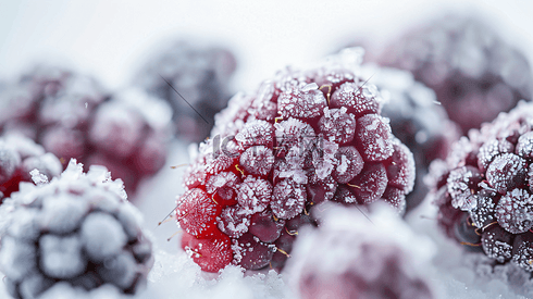 速冻冷冻的水果黑莓2