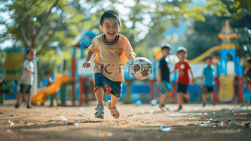踢足球的小男孩摄影21