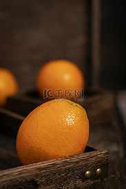 橙子水果暗调风格素材