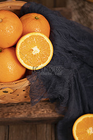 切开的橙子特写海报