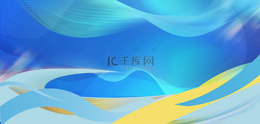 夏季运动几何彩色科技运动背景