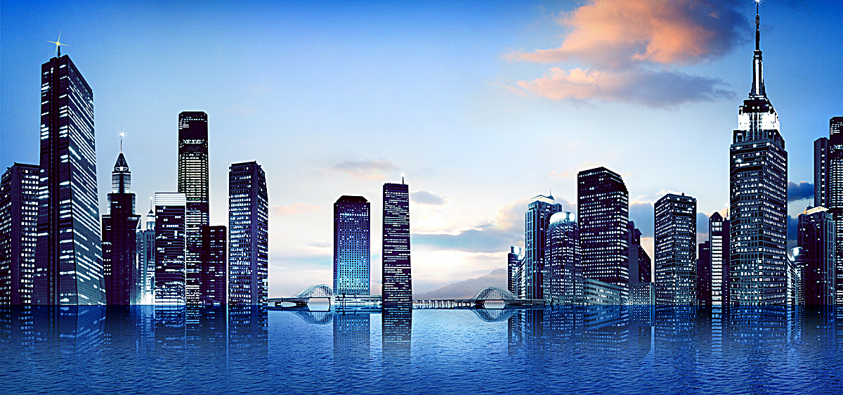 都市高楼繁华简约大气背景