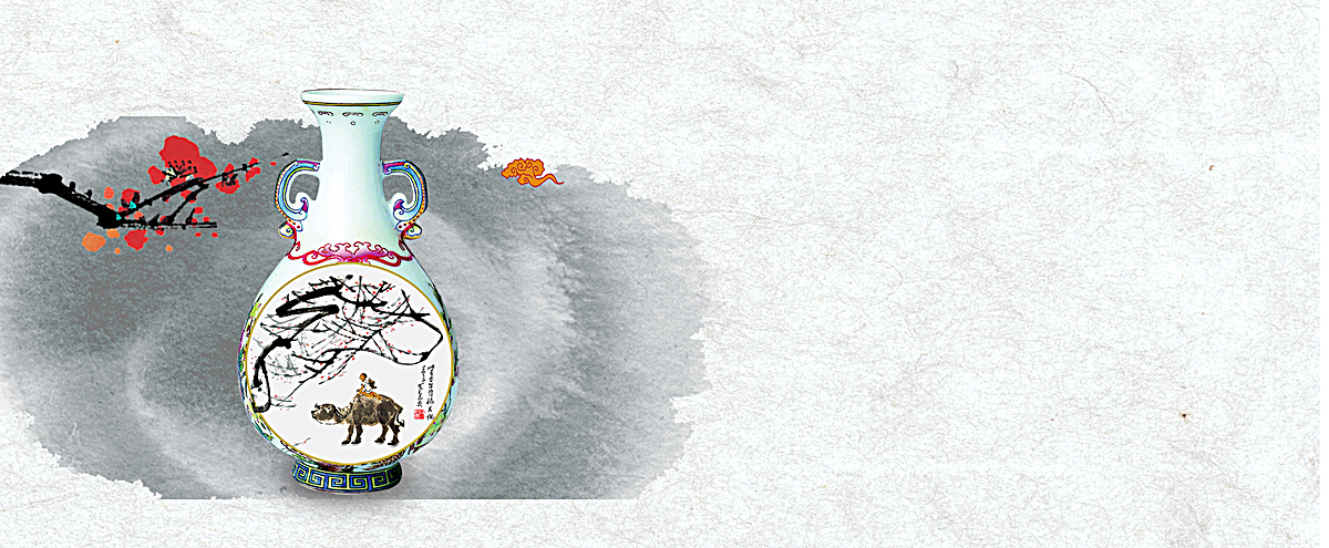 中国风陶瓷背景banner