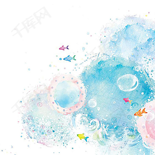 蓝色的鱼绘画 800