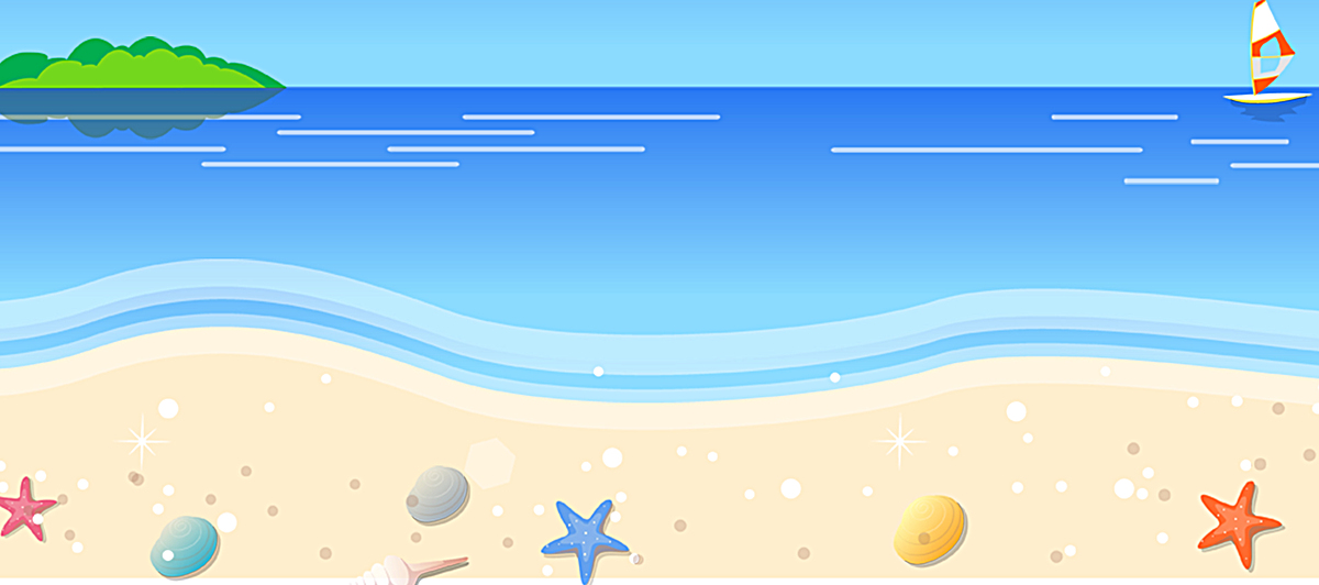卡通海滩海报