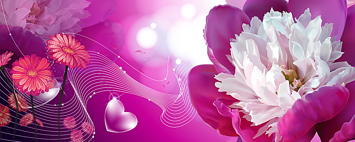 浪漫花淘宝网站背景图