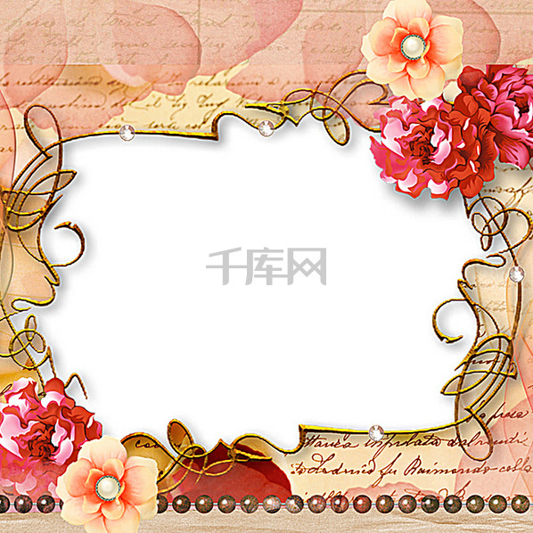 唯美花朵边框背景图背景图片免费下载_主图\/直