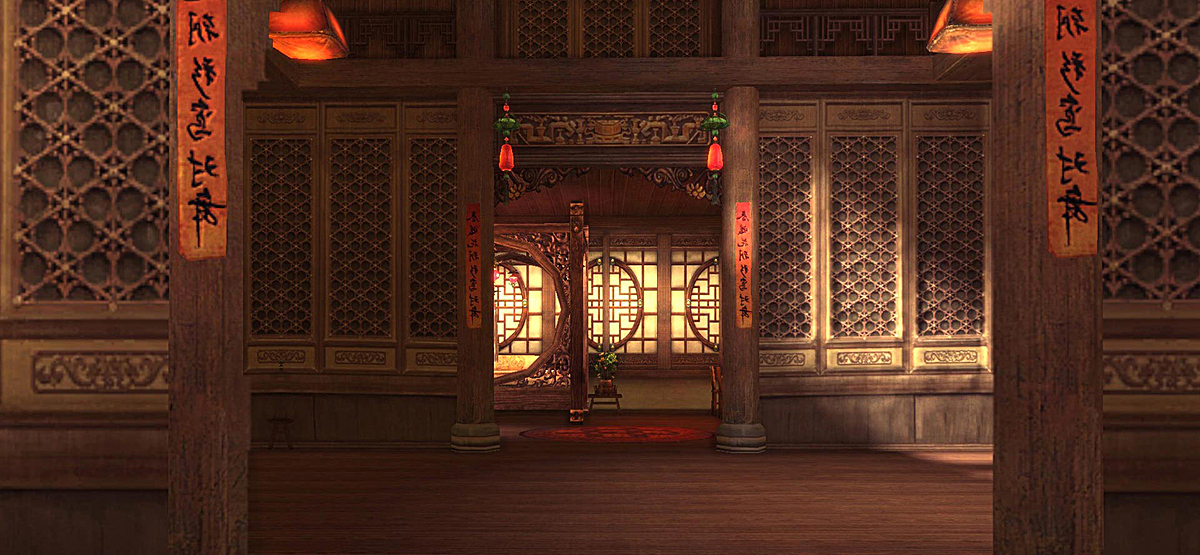 中国风水墨房屋浅色背景