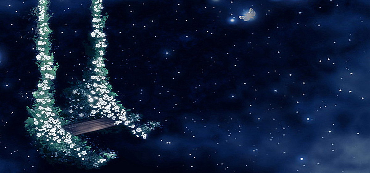 梦幻秋千星空背景