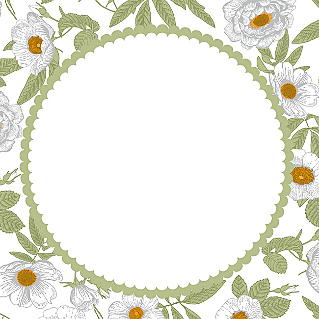 清新花纹边框背景图