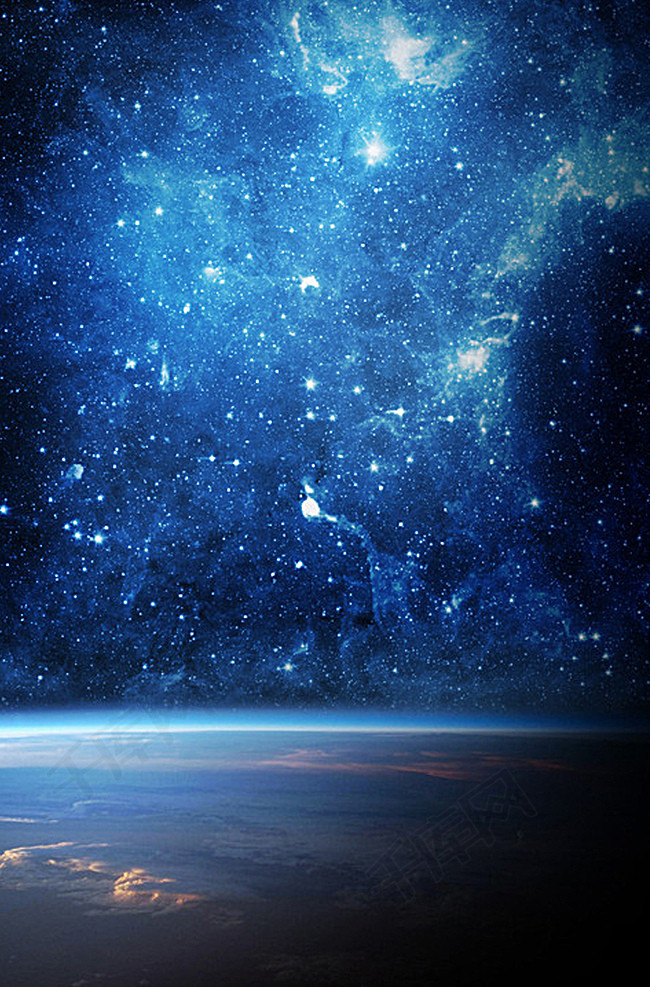 蓝色星空背景图片 1080,纯色背景图片1920*1080 梦幻蓝色星空云海背景