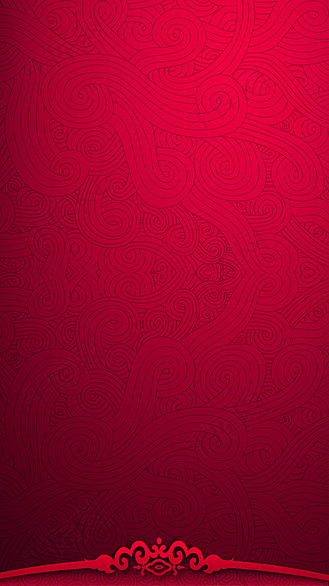 中国红祥云底纹邀请函h5背景