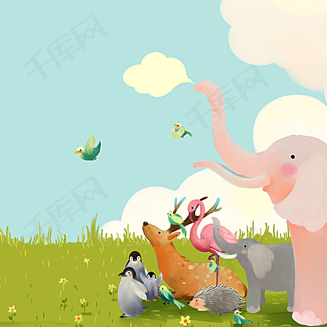 卡通动物背景图背景图片免费下载_海报banner/高清_千