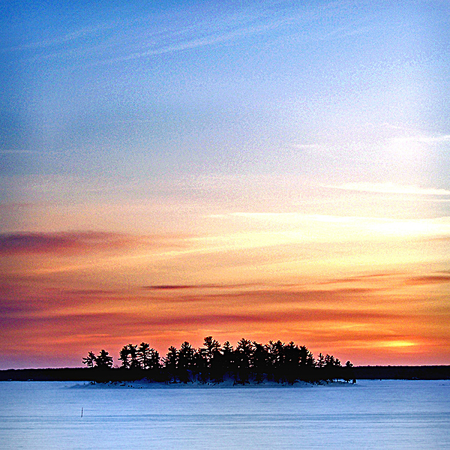 清新夕阳背景