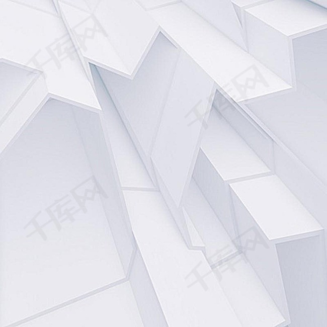 白色不规则立体矩形背景图
