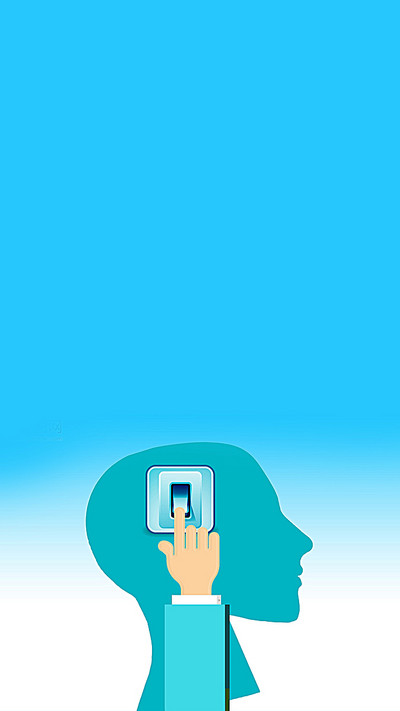 简约人物大脑H5背景素材_h5图片背景下载_编