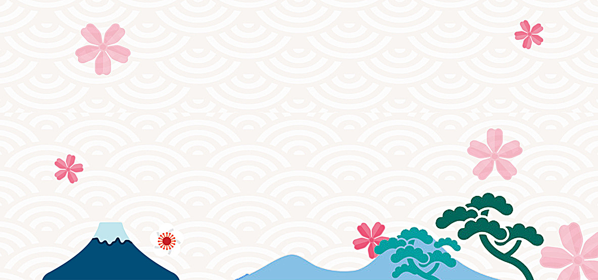 日式风格海报banner背景psd素材-90设计
