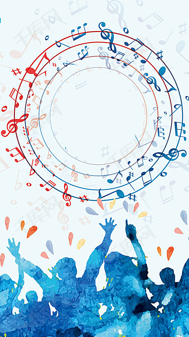 简约文艺音乐季H5背景素材背景图片免费下载