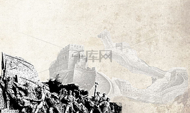长城英雄人物背景素材