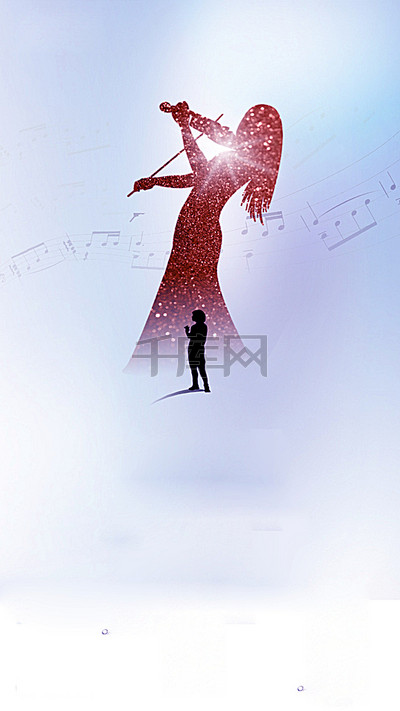 简约卡通音乐H5背景素材背景图片免费下载_H