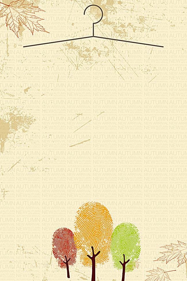 简约秋季服装新品上市促销背景素材_平面广告
