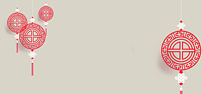 中国风大红灯笼剪纸喜气背景素材_平面广告图