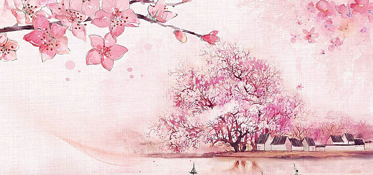 十里桃花三生背景图片背景素材免费下载,图片
