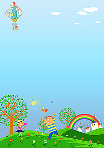 卡通手绘幼儿园插画背景素材背景图片素材 卡通手绘幼儿园插画背景素材背景图片素材