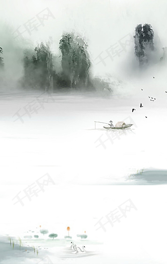 中国古风海报背景素材