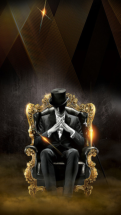 黑色人物摄影招聘PSD分层H5背景素材_h5图片