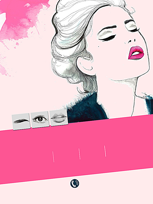 半永久妆背景素材_平面广告图片下载编号480