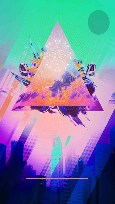 几何渐变音乐梦幻激情欢快简约大气H5背景_h