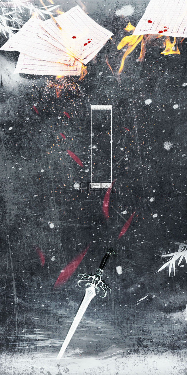 中国古风海报PSD背景图背景图片免费下载_广