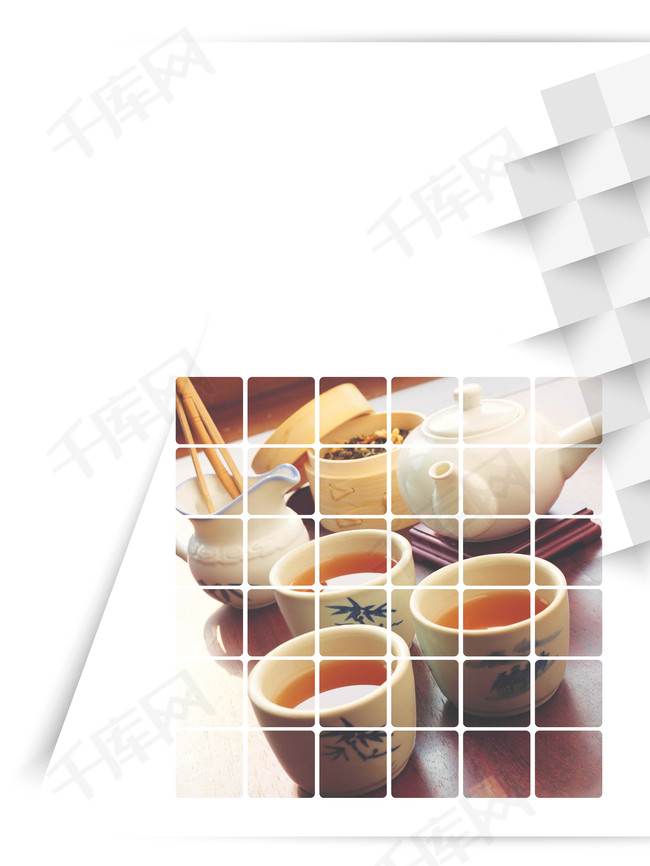 小清新简约茶文化朋友圈配图背景素材背景图片
