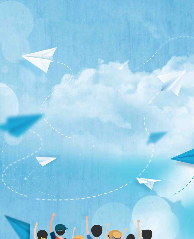 创意青春毕业季高考手绘海报展板背景模板