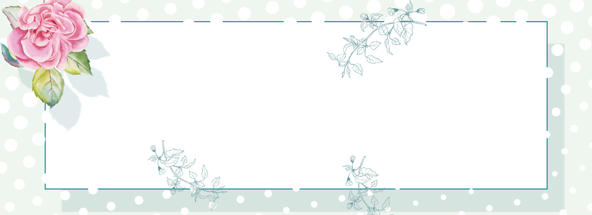 小清新花朵手绘边框海报背景