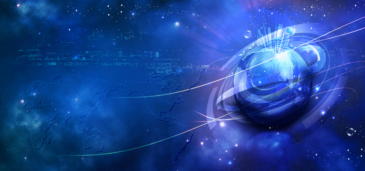 星空科幻蓝色教育海报背景