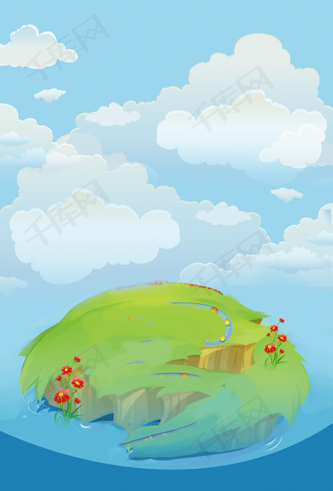 智勇大闯关海报背景素材