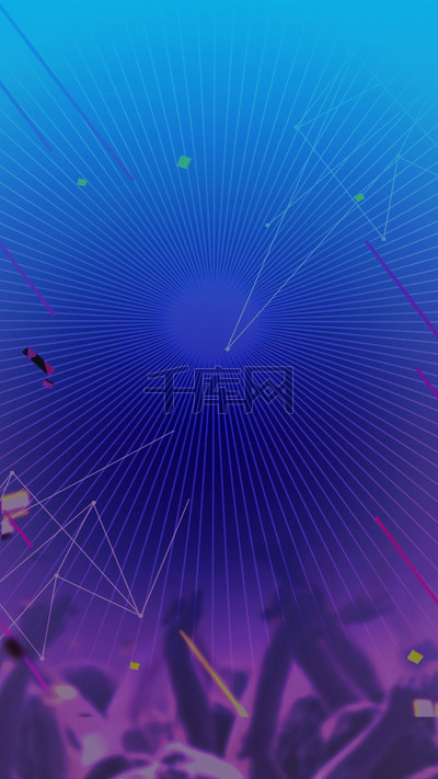 蓝色激情音乐节狂欢PSD分层H5背景素材背景