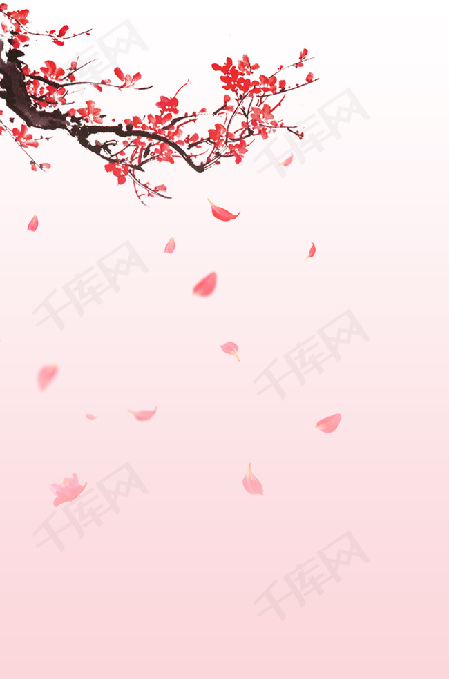 粉色桃花唯美背景