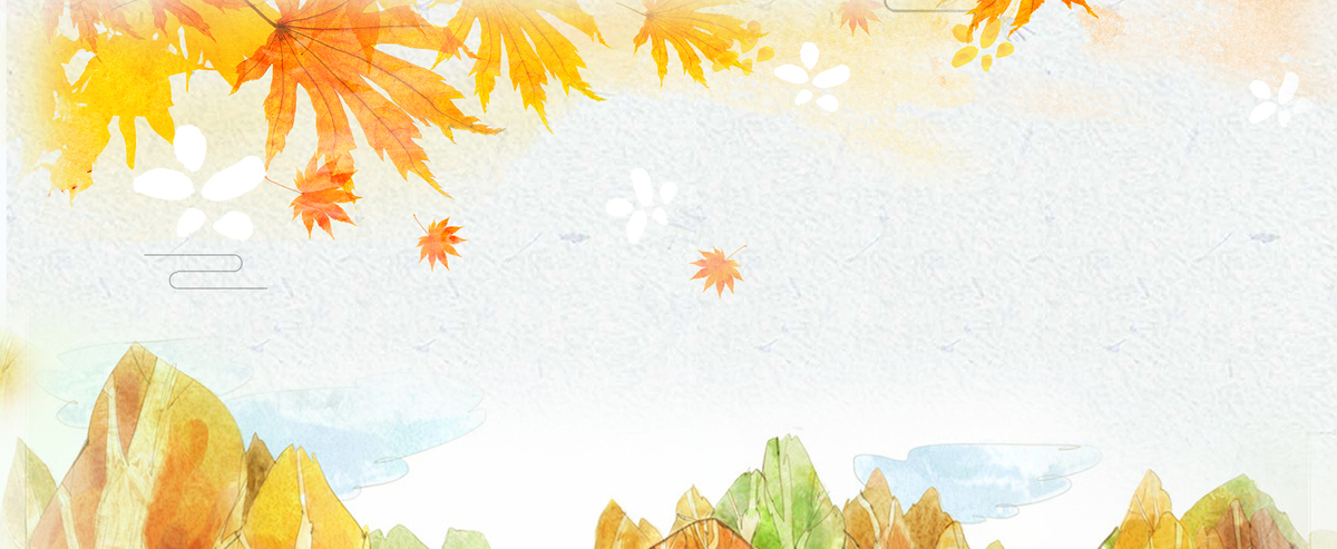 立秋手绘电商淘宝banner背景