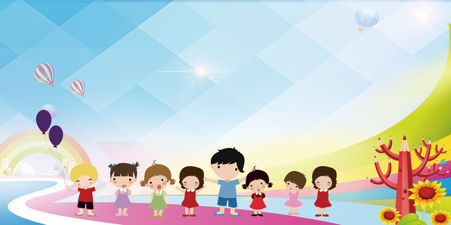 小学校幼儿园开学典礼舞台背景素材