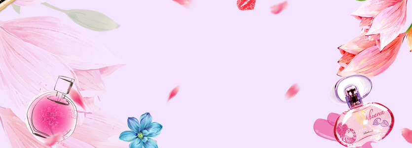 化妆品香水粉色海报背景图片免费下载_广告背